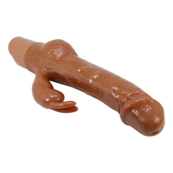 PRETTY LOVE - ELLISON REALISTIC RABBIT VIBRATOR 22.6 CM Ø 4.2 CM BROWN