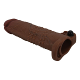 PRETTY LOVE - MANICOTTO VIBRANTE PER PENE QUILLON 20 CM Ø 4 CM MARRONE