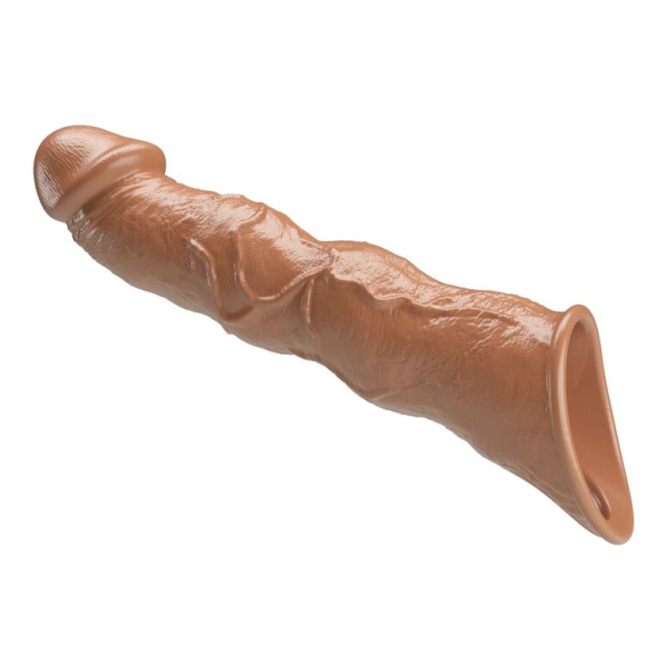 PRETTY LOVE - ADJUSTABLE PENIS EXTENSION SLEEVE 28 CM Ø 4.5 CM BROWN