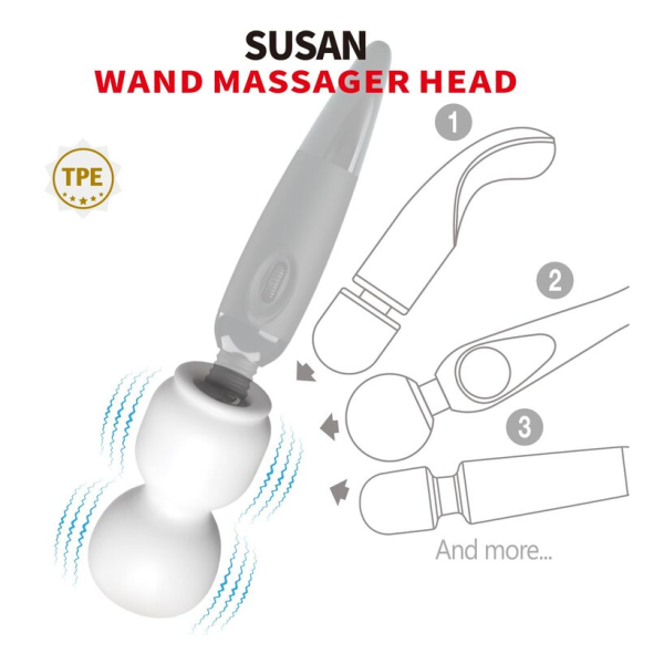 PRETTY LOVE - SUSAN POWER HEAD WAND MASSAGER ATTACHMENT Ø 6.5 CM