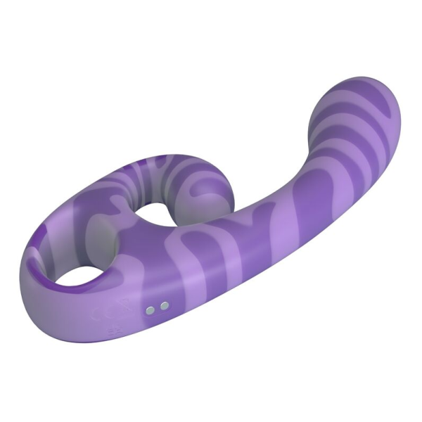 PRETTY LOVE - SUMMER DOPPEL-VIBRATOR MIT GRIFF 19 CM Ø 3,5 CM LILA