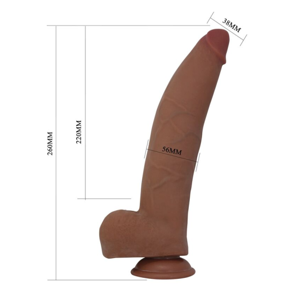 PRETTY LOVE - DILDO FLESSIBILE REALISTICO ULRIC 26 CM Ø 5.5 CM TPE MARRONE