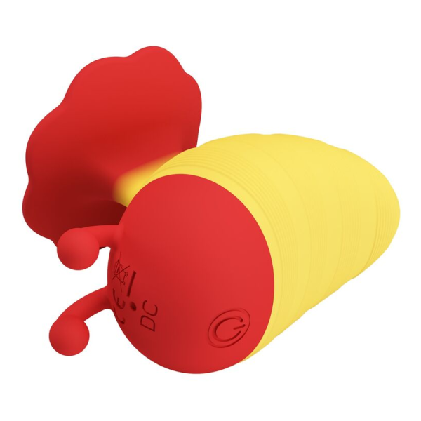 PRETTY LOVE - LITTLE BEE RECHARGEABLE CLITORAL STIMULATOR 7 MODES RED/YELLOW