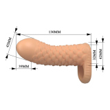 PRETTY LOVE - MANICOTTO DI ESTENSIONE DEL PENE NESMITH 13 CM Ø 3,8 CM NATURALE