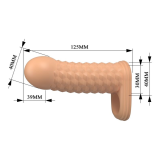PRETTY LOVE - WOLFRAM PENIS EXTENSION SLEEVE 11.5 CM Ø 3.8 CM NATURAL