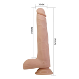 PRETTY LOVE - NOLAN THRUSTING & ROTATING VIBRATING DILDO REMOTE CONTROL 24.5 CM Ø 5 CM NATURAL