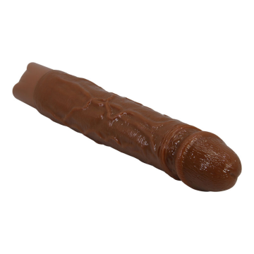 PRETTY LOVE - KESSLER REALISTIC VIBRATING DILDO WITH 10 VIBRATION MODES AND 10 THROWS, 22 CM, BROWN