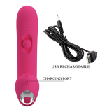PRETTY LOVE - VIBRATORE RICARICABILE IN SILICONE DUDEN CON 12 MODALITÀ DI VIBRAZIONE E 3 MODALITÀ DI OSCILLAZIONE, ROSA