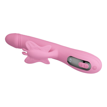 PRETTY LOVE - BELLA RABBIT VIBRATOR MIT SCHMETTERLINGS-STIMULATION UND LED PINK
