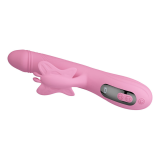 PRETTY LOVE - BELLA RABBIT VIBRATOR WITH BUTTERFLY STIMULATION AND LED PINK