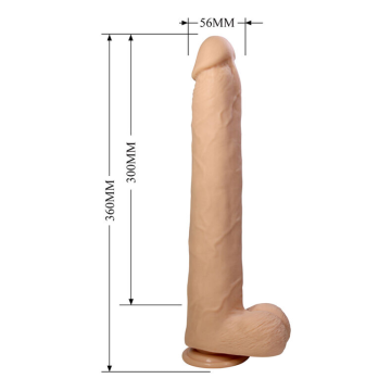 PRETTY LOVE - DANY FLEXIBLER REALISTISCHER DILDO MIT SAUGNAPF 36 CM -Ø- 5,6 CM