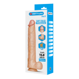 PRETTY LOVE - PAT FLEXIBLER REALISTISCHER DILDO MIT SAUGNAPF 40 CM -Ø- 6 CM