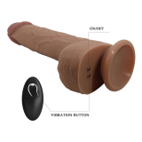 PRETTY LOVE - TOMMY REALISTISCHER STOSSVIBRATOR MIT FERNBEDIENUNG, DUNKELBRAUN