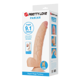 PRETTY LOVE - FABIAN FLEXIBLER DILDO MIT SAUGKAPSEL FLEISCH