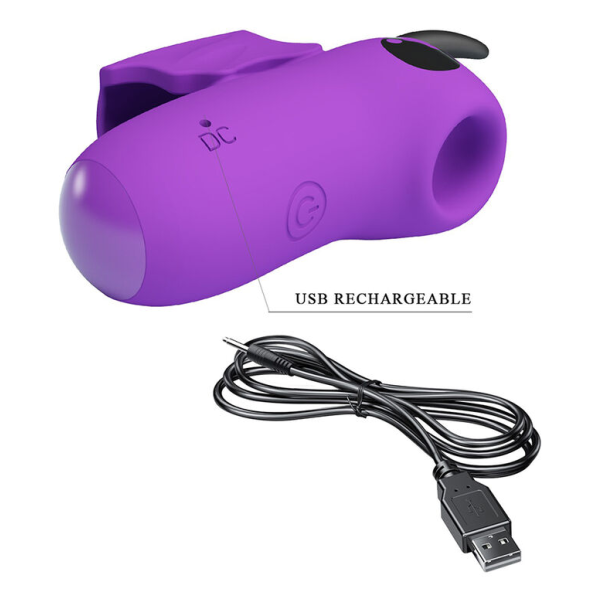 PRETTY LOVE - STIMULATEUR DE DOIGTS RECHARGEABLE MAGIC DEVIL VIOLET