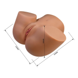 CRAZY BULL - MASTURBATORE FEMMINILE REALISTICO A DOPPIO INGRESSO CON VIBRAZIONE E ASPIRAZIONE, COLORE NATURALE