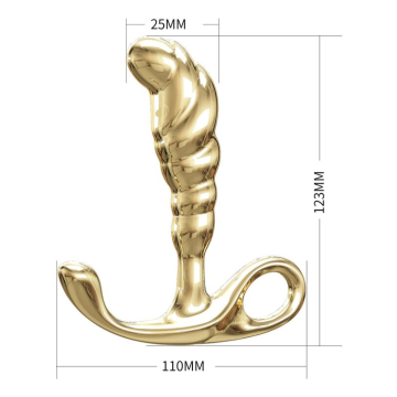 PRETTY LOVE - MASSAGGIATORE PROSTATICO IN LEGA DI ZINCO JACK, COLORE ORO