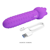 PRETTY LOVE - VIBRATORE RICARICABILE DANNELL PER STIMOLAZIONE ORALE E CLITORIDEA, VIOLA