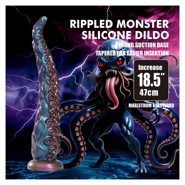POWER MONSTERS - ABYSSAL TENTACLE TRICOLOR FANTASY SILICONE DILDO 46 CM Ø 7 CM
