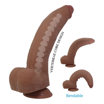 PRETTY LOVE - DILDO FLESSIBILE REALISTICO ULRIC 26 CM Ø 5.5 CM TPE MARRONE