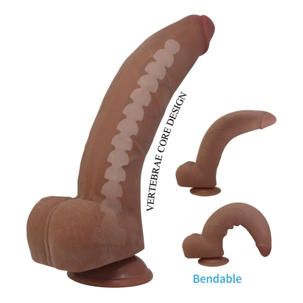 PRETTY LOVE - ULRIC REALISTISCHER FLEXIBLER DILDO 26 CM Ø 5,5 CM TPE BRAUN