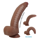 PRETTY LOVE - ULRIC REALISTISCHER FLEXIBLER DILDO 26 CM Ø 5,5 CM TPE BRAUN