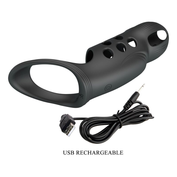 PRETTY LOVE - CRAIG ANNEAU PÉNIS VIBRANT RECHARGEABLE NOIR