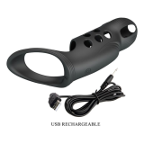 PRETTY LOVE - CRAIG ANNEAU PÉNIS VIBRANT RECHARGEABLE NOIR