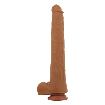 PRETTY LOVE - VIGGO DILDO REALISTICO MORBIDO AL TOCCO DELLA PELLE, 36,5 CM MARRONE