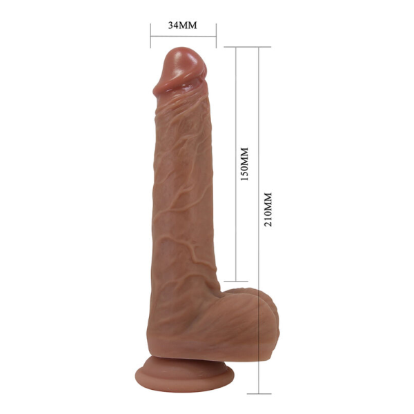 PRETTY LOVE - JONATHAN REALISTISCHER STOSSVIBRATOR MIT FERNBEDIENUNG, BRAUN