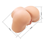 CRAZY BULL - OLIVIA DOPPELTER VAGINAL- UND ANALVIBRATIONSMASTURBATOR FLESH