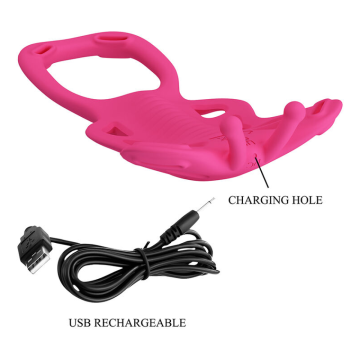 PRETTY LOVE - MASSEUR DE CULOTTE PAPILLON ROSE