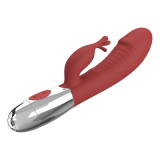PRETTY LOVE – ROSENHOLZ-HASE-VIBRATOR MIT 30 FUNKTIONEN, USB-AUFLADBAR, ROT