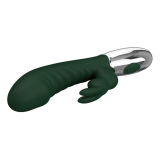 PRETTY LOVE - VIBRATORE A FORMA DI CONIGLIO NAUGHTY BUNNY, 30 FUNZIONI, RICARICABILE TRAMITE USB, VERDE