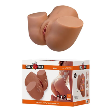 CRAZY BULL - REALISTISCHER WEIBLICHER TORSO-MASTURBATOR MIT DOPPELEINTRITT, VIBRATIONS- UND SAUGFUNKTION, NATURFARBE