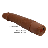 PRETTY LOVE - LEONARDO REALISTIC VIBRATOR 20 CM Ø 4 CM BROWN
