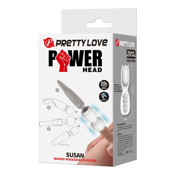 PRETTY LOVE - SUSAN POWER HEAD WAND MASSAGER ATTACHMENT Ø 6.5 CM