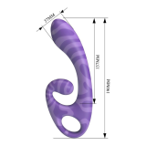 PRETTY LOVE - VIBRATORE A DOPPIA ESTIVA CON MANICO 19 CM Ø 3,5 CM VIOLA