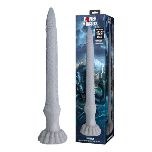 POWER MONSTERS - GODEMICHET EN SILICONE BASILISK FANTASY 43 CM Ø 5 CM