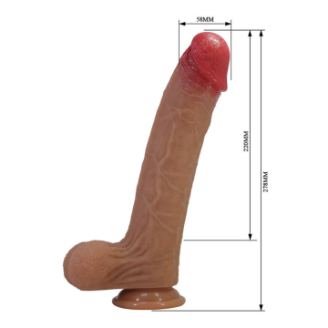 PRETTY LOVE - ORSEN REALISTIC SILICONE DILDO WITH SUCTION CUP 27.7 CM Ø 5 CM