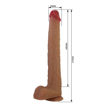 PRETTY LOVE - TERIN PLUS DILDO IN SILICONE REALISTICO CON VENTOSA 37,6 CM Ø 5,5 CM