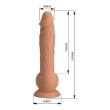 PRETTY LOVE - EREN THRUSTING VIBRATING DILDO 20.5 CM Ø 4.5 CM NATURAL