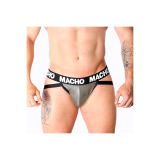 MACHO - MX27GR JOCK CUIR GRIS BEIGE M - MACHO UNDERWEAR - /product_mo…