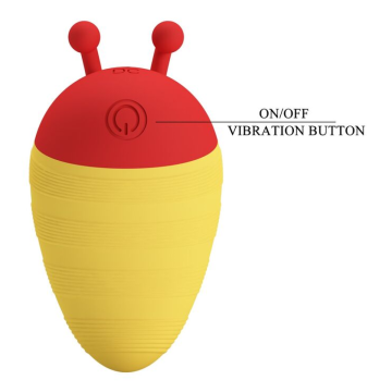 PRETTY LOVE - LITTLE BEE STIMULATEUR CLITORIAL RECHARGEABLE 7 MODES ROUGE/JAUNE