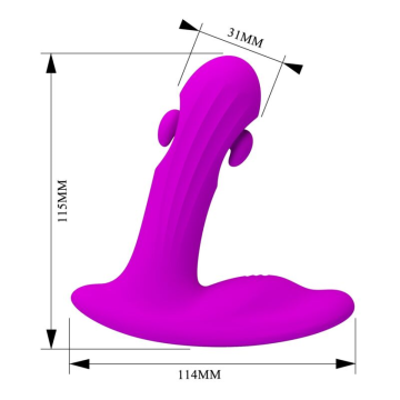 PRETTY LOVE - BAUER MASSEUR DE PROSTATE RECHARGEABLE 12 MODES VIOLET