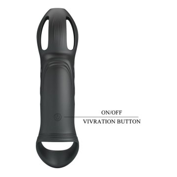 PRETTY LOVE - ANELLO PER PENE VIBRANTE RICARICABILE CRAIG NERO