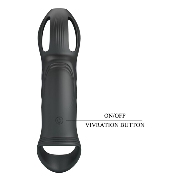 PRETTY LOVE - CRAIG ANNEAU PÉNIS VIBRANT RECHARGEABLE NOIR