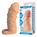 PRETTY LOVE - MANICOTTO DI ESTENSIONE DEL PENE DORT 14 CM Ø 4 CM NATURALE