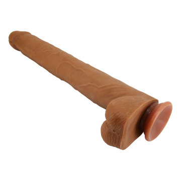 PRETTY LOVE - VIGGO DILDO REALISTICO MORBIDO AL TOCCO DELLA PELLE, 36,5 CM MARRONE