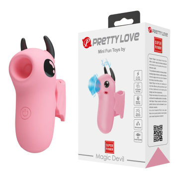 PRETTY LOVE - STIMULATEUR DE DOIGTS RECHARGEABLE MAGIC DEVIL ROSE